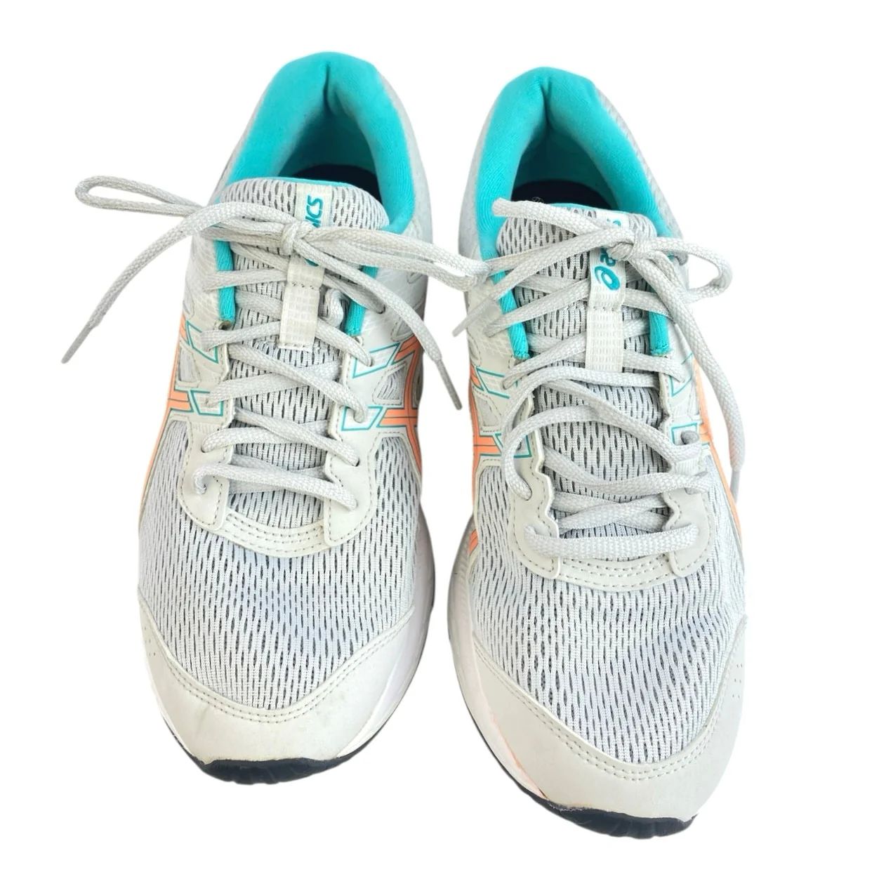 Asics Gel Contend 6 Women's White Blue Athletic Running Sneakers Shoes Size 10 - Image 2