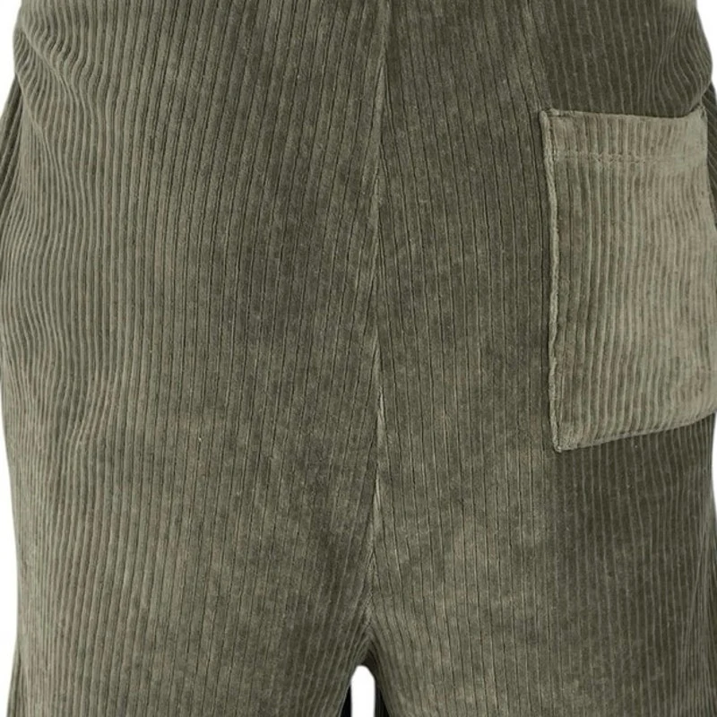 Asos Design Men's Green Ribbed Velvet Velour High Waisted Casual Lounge Shorts M - Image 4