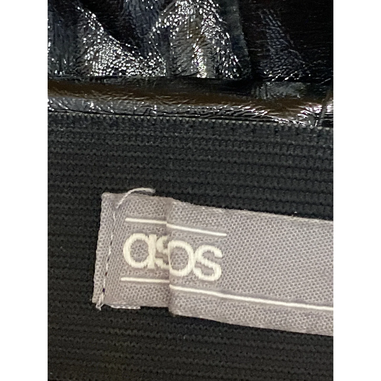 ASOS Women's Black Faux Leather Vegan Tapered High Waisted Trousers Pants Size 8 - Image 5