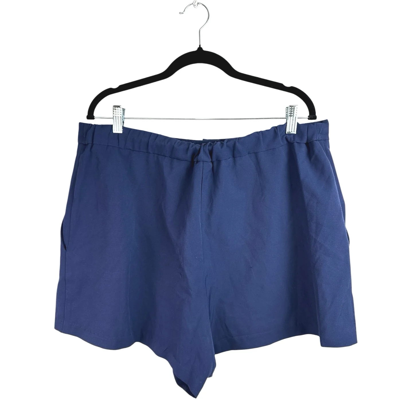 ASOS Women's Blue High Waist Wide Leg Zipper Pockets Casual Mini Shorts Size 14 - Image 3
