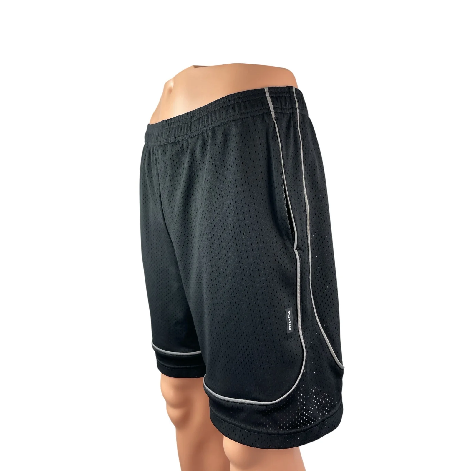 ASRV Men's Black Mesh Pull On Workout Running Gym Yoga Athletic Shorts Size L - Image 2
