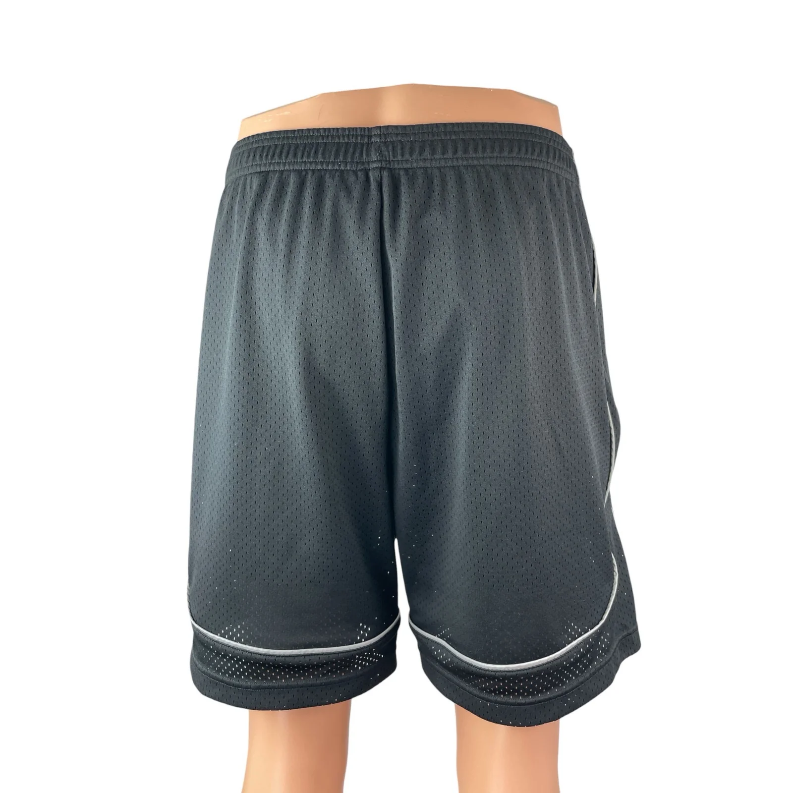ASRV Men's Black Mesh Pull On Workout Running Gym Yoga Athletic Shorts Size L - Image 3