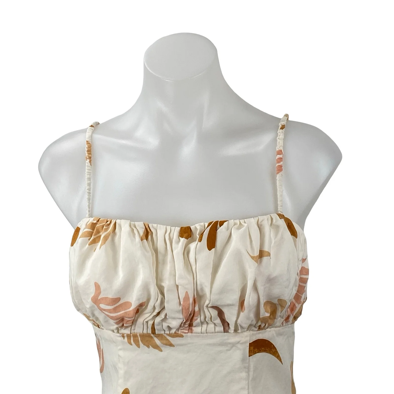 ASTR The Label Claramae Cream Sleeveless Cutout Cami Tank A Line Mini Dress S - Image 3