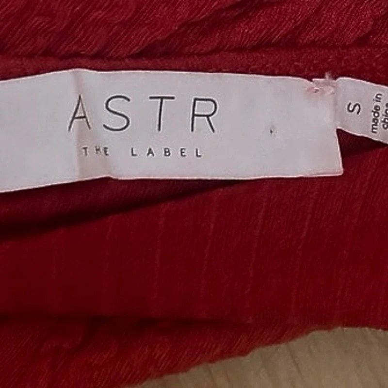 ASTR The Label Red Ribbed Knit Sleeveless Cami Camisole Tank Bodysuit Top Size S - Image 3