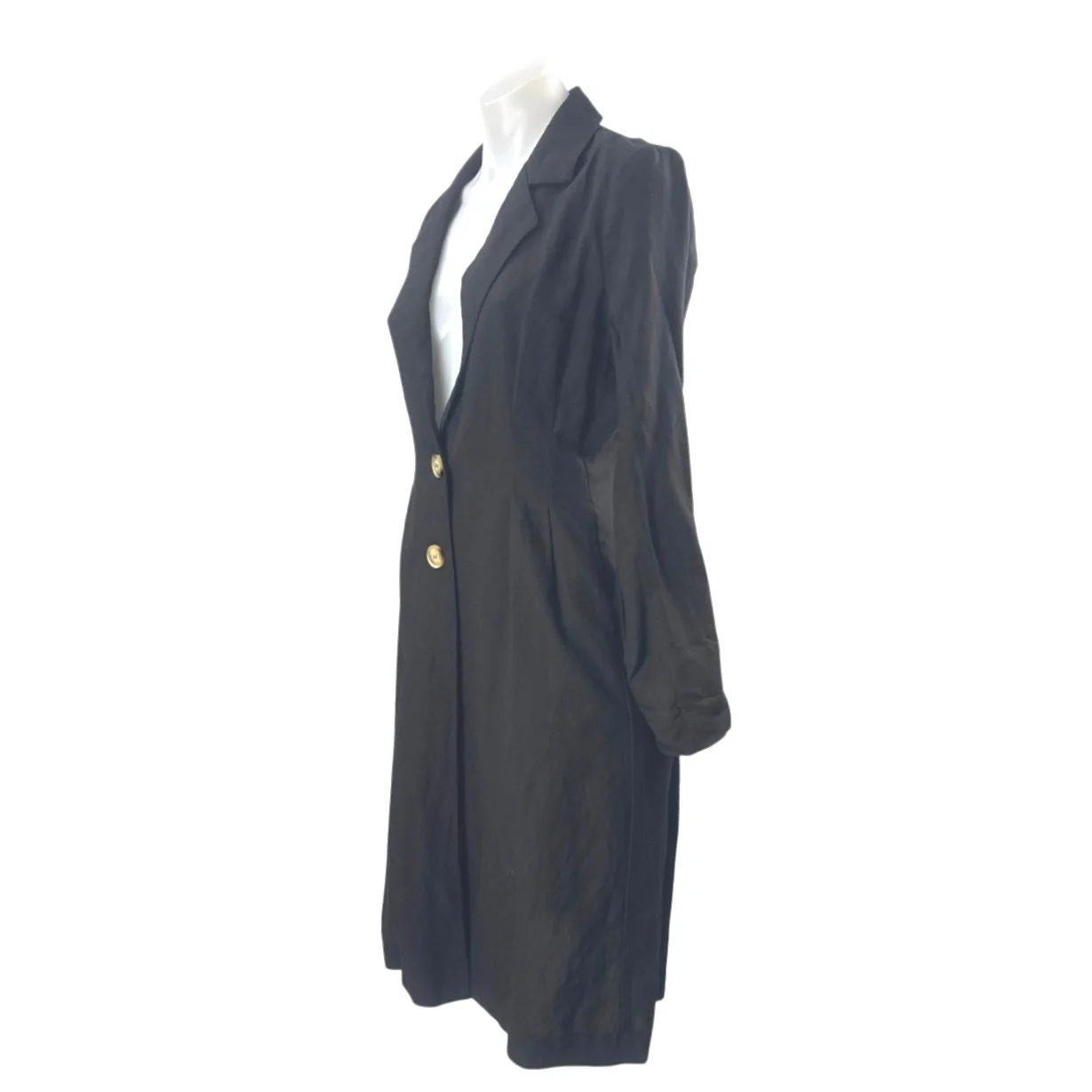 ASTR The Label Reed Black Linen Long Sleeve Midi Pencil Sheath Blazer Dress XS - Image 2