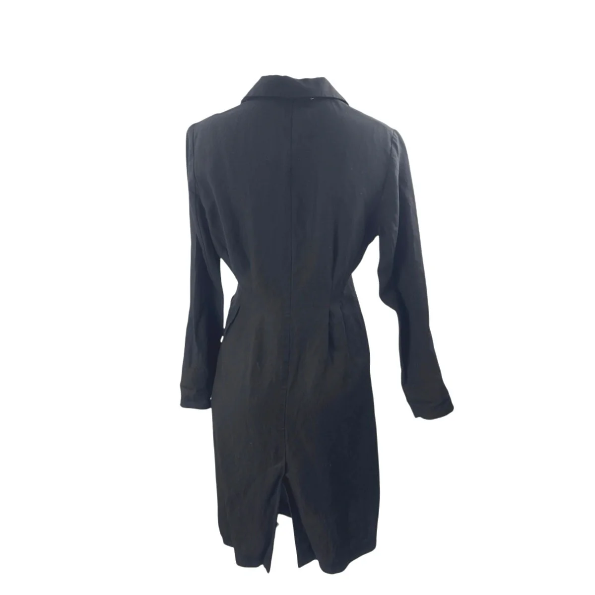 ASTR The Label Reed Black Linen Long Sleeve Midi Pencil Sheath Blazer Dress XS - Image 3
