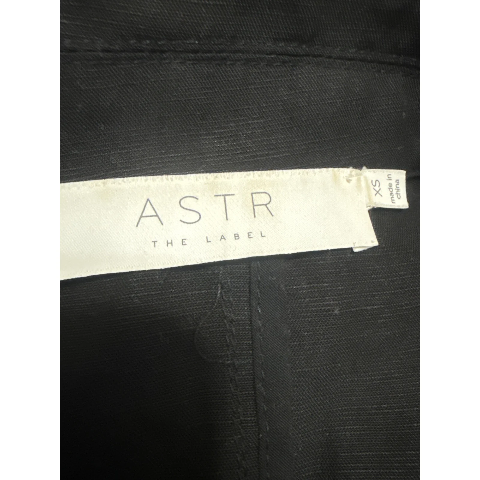 ASTR The Label Reed Black Linen Long Sleeve Midi Pencil Sheath Blazer Dress XS - Image 4
