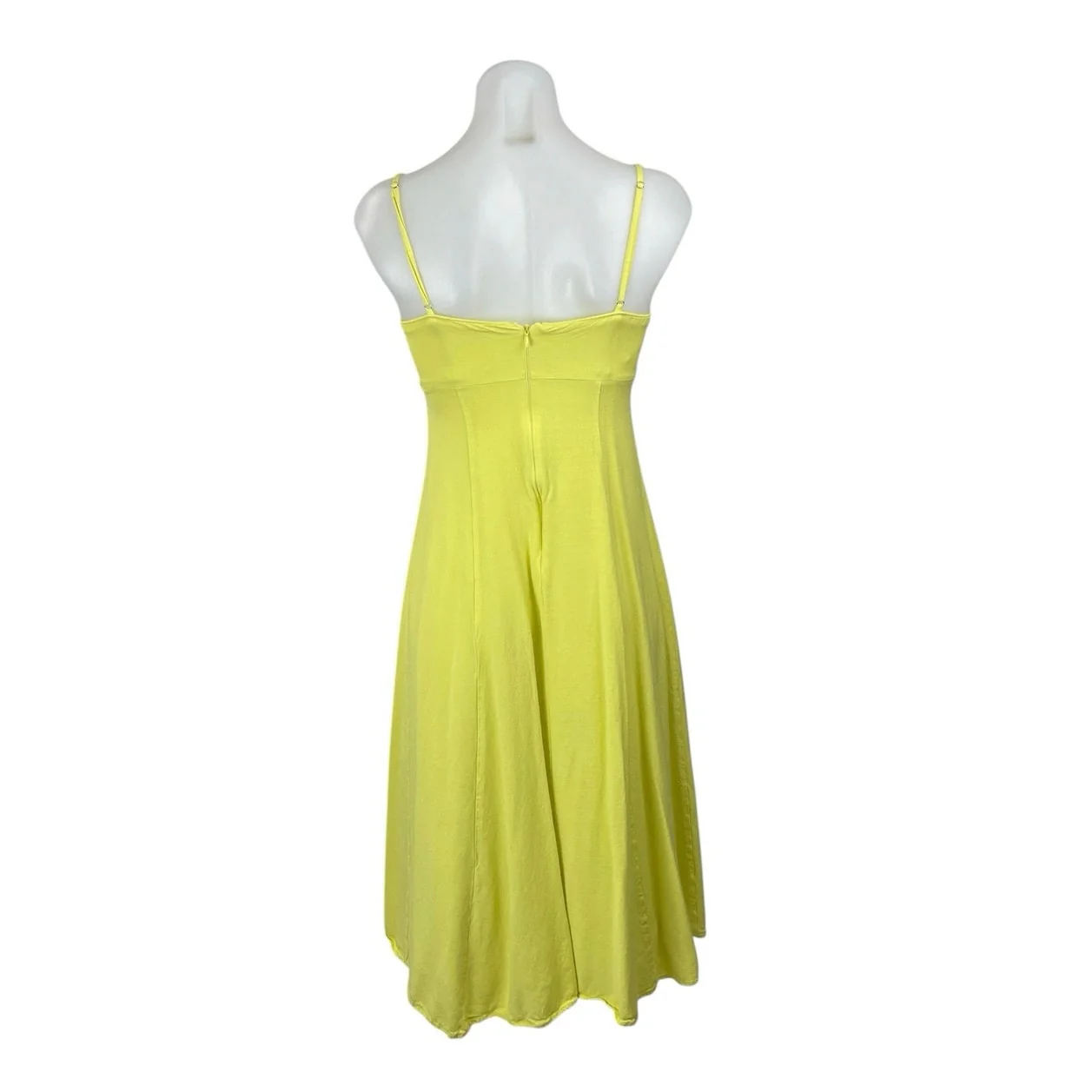 ASTR The Label Yellow Linen Sleeveless Cami Tank Pleated A Line Midi Dress Sz XS - Image 3