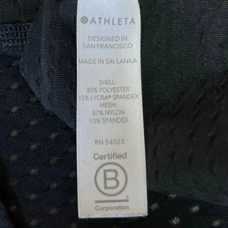 Athleta Black Mesh Sleeveless Crewneck Activewear Athletic Sports Tank Top Sz L - Image 4