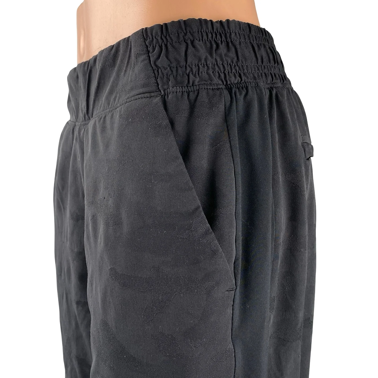 Athleta Brooklyn Textured Lined Women's Black Travel Jogger Sweat Pants Size 8 - Image 3
