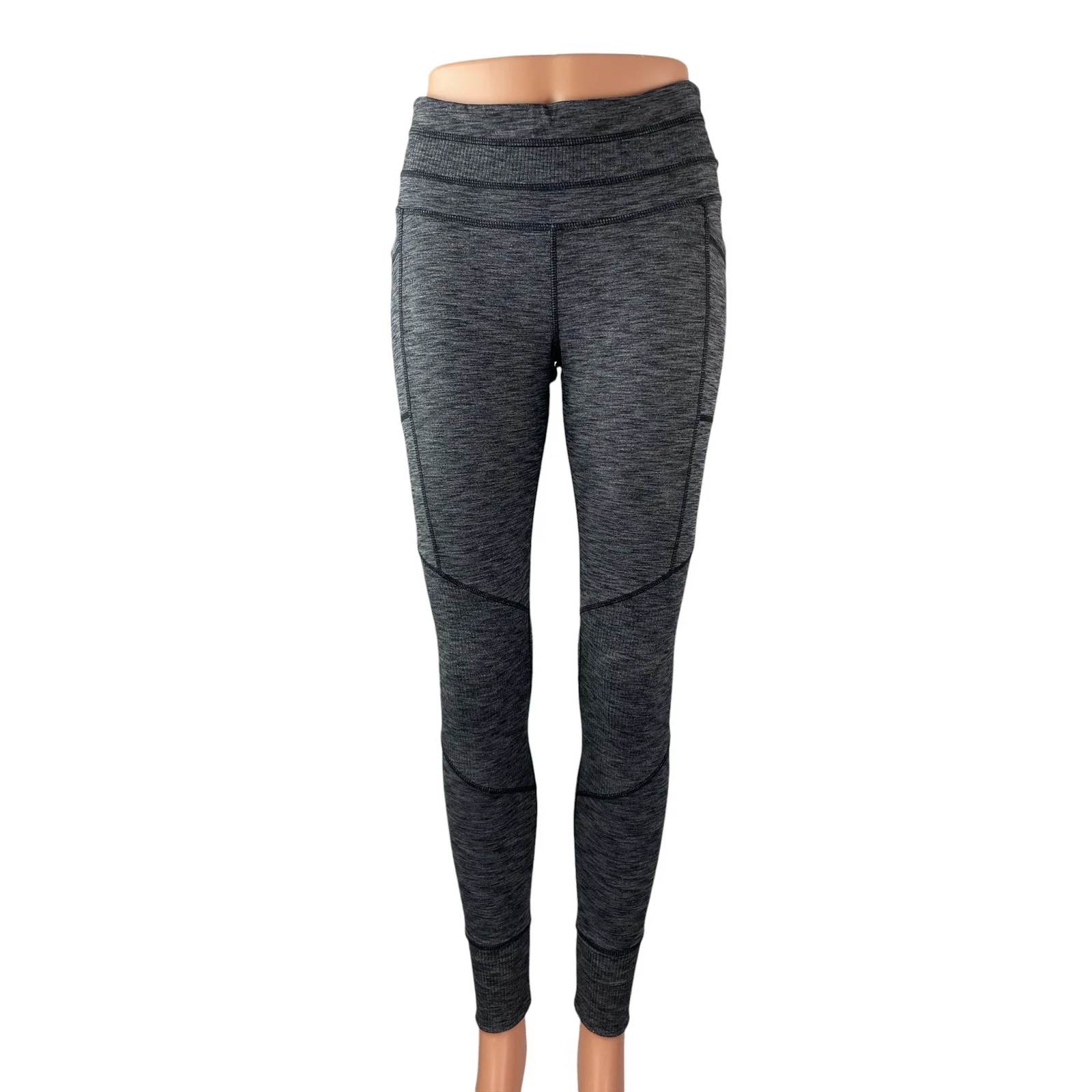 Athleta Excursion Tight Gray Skinny Yoga Athletic Activewear Leggings Pants Sz S