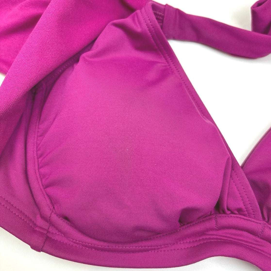 Athleta Purple Solid 2 Piece Halter Swim Beach Swimsuit Bikini Set Sz XS 32 B/C - Image 7