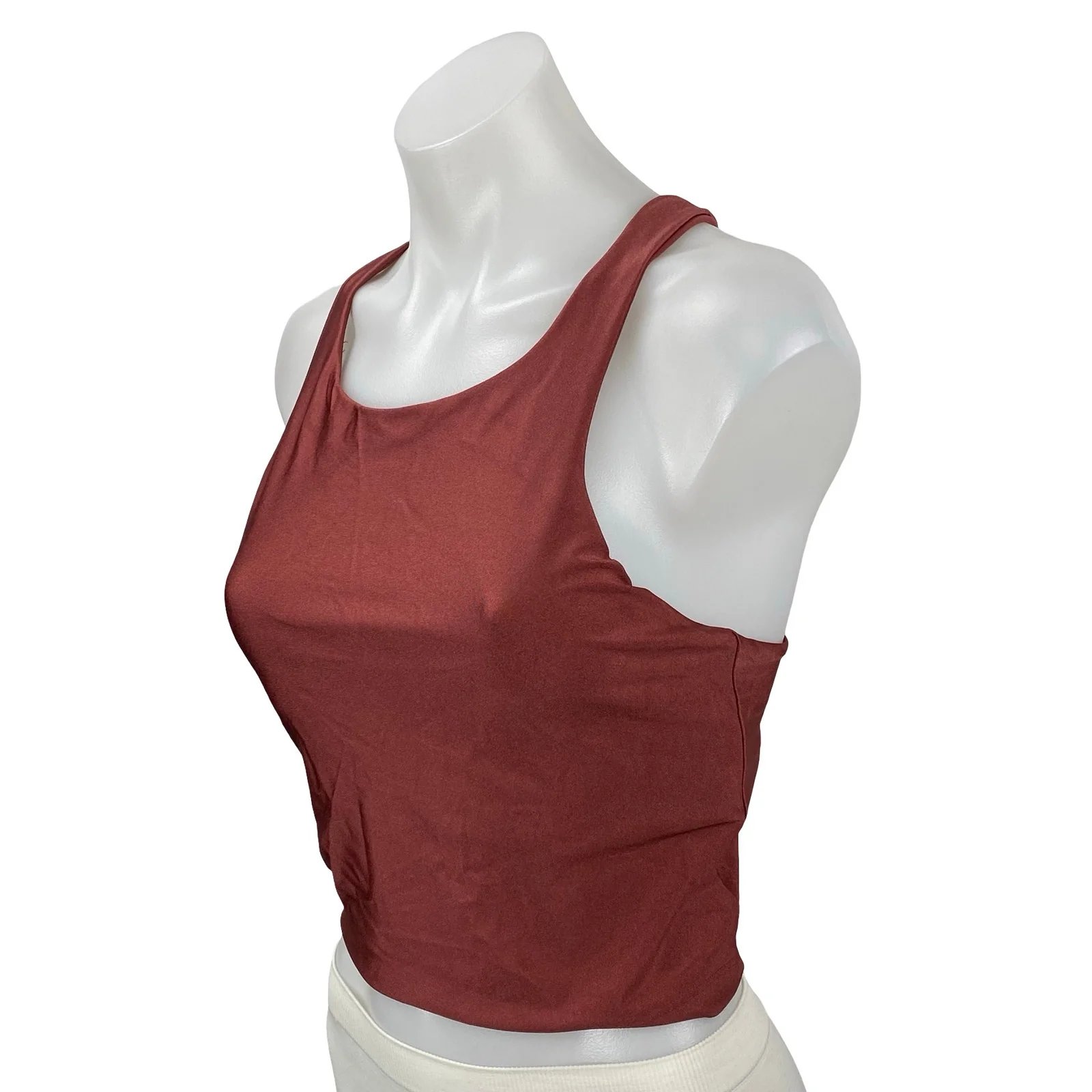 Athleta Purpose Crop Bra D-DD Red Racerback Yoga Workout Athletic Crop Top Sz S - Image 3