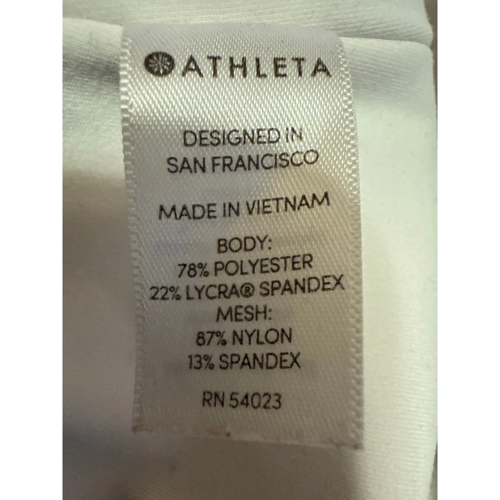 Athleta Salutation Stash White High Rise Mesh Skinny Fitness Leggings Pants XS - Image 5