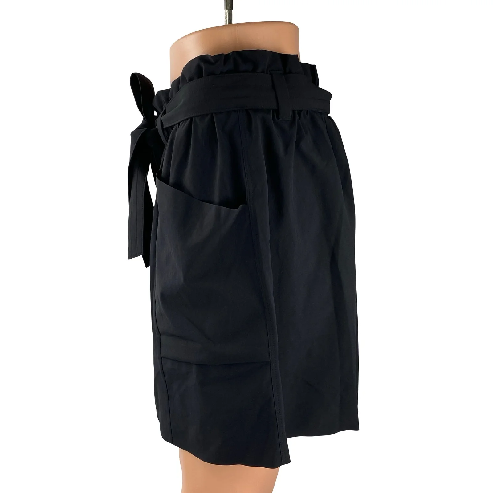 Athleta Skyline Womens Black Yoga Gym Athletic Activewear Paperbag Skort Skirt 8 - Image 2