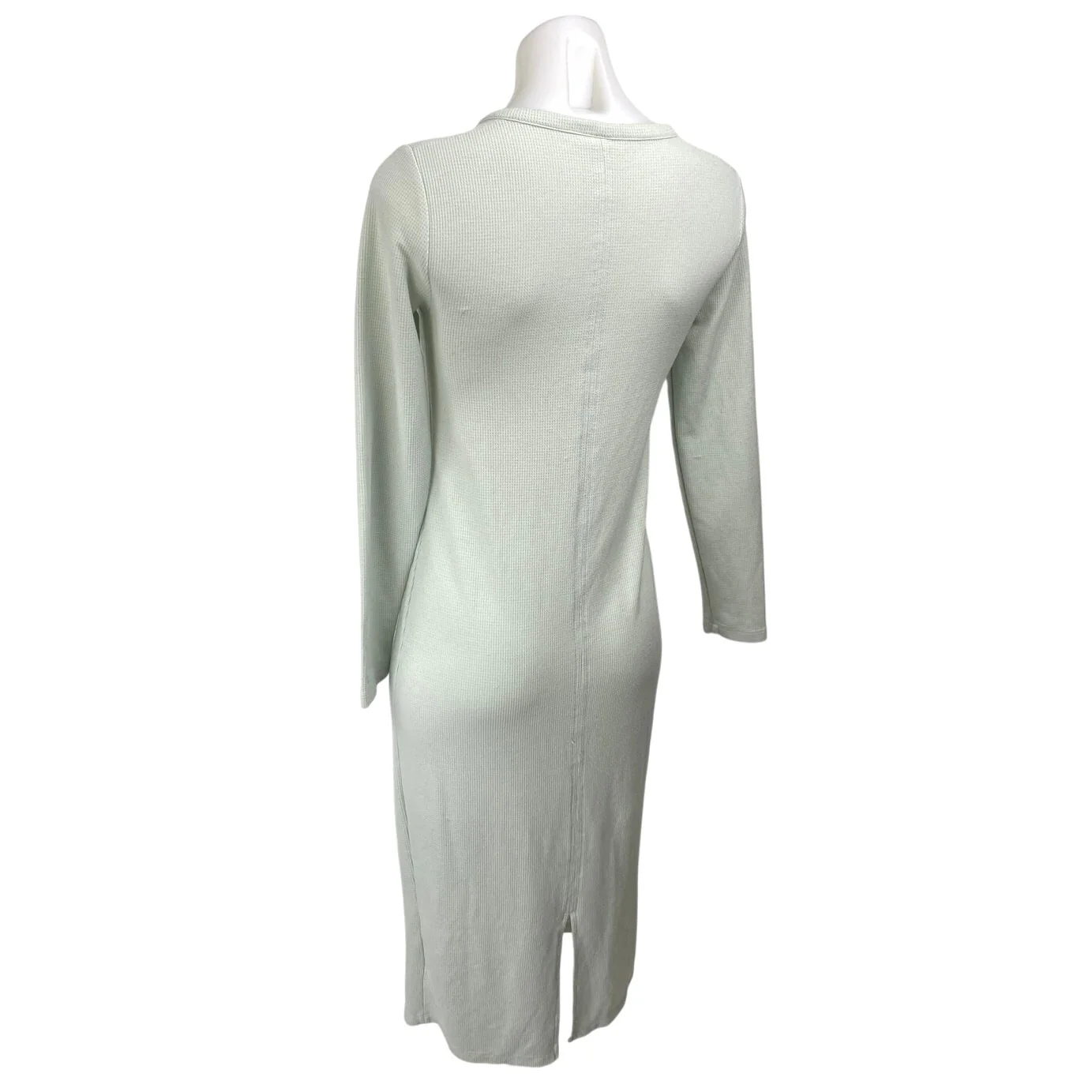 Athleta Wind Down Blue Long Sleeve Waffle Knit Henley Sleep Lounge Dress Size XS - Image 3