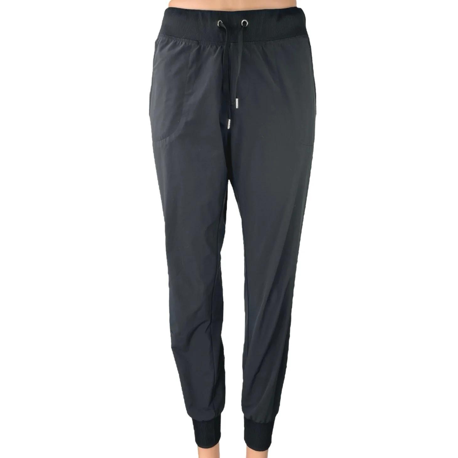 Athleta Women's Black High Rise Drawstring Athletic Jogger Sweat Pants Size 4