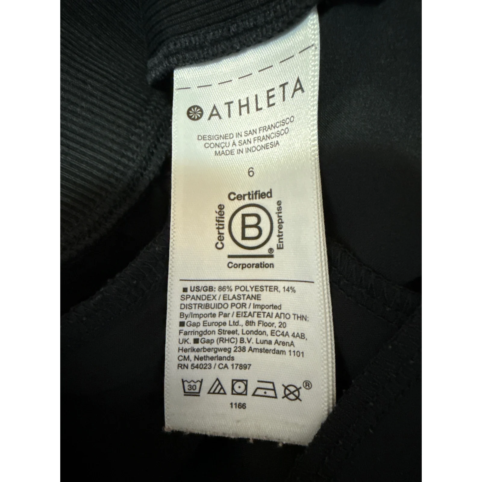 Athleta Women's Black High Rise Straight Tapered Pockets Trousers Dress Pants 6 - Image 5