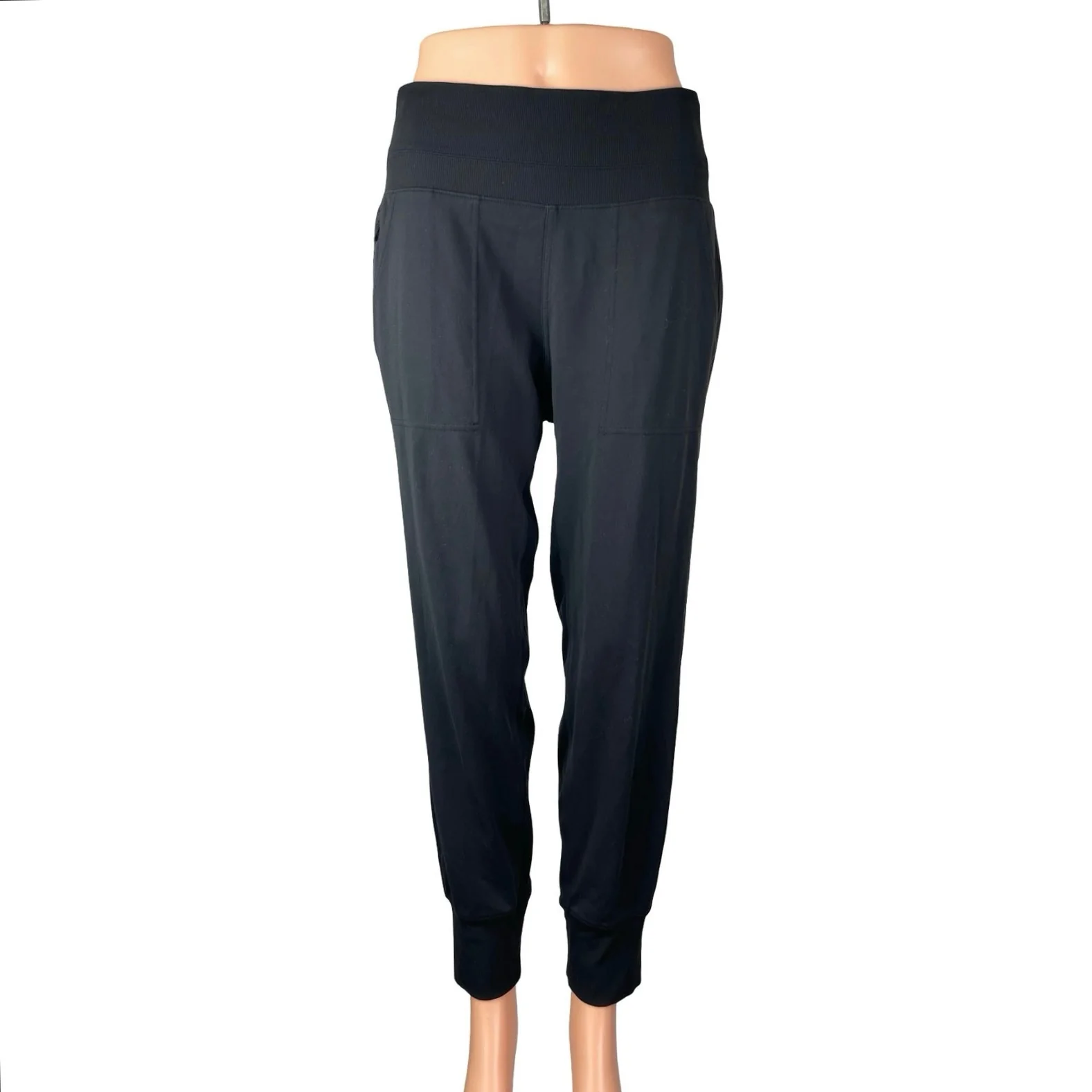 Athleta Women's Black High Rise Yoga Athletic Activewear Trousers Jogger Pants S