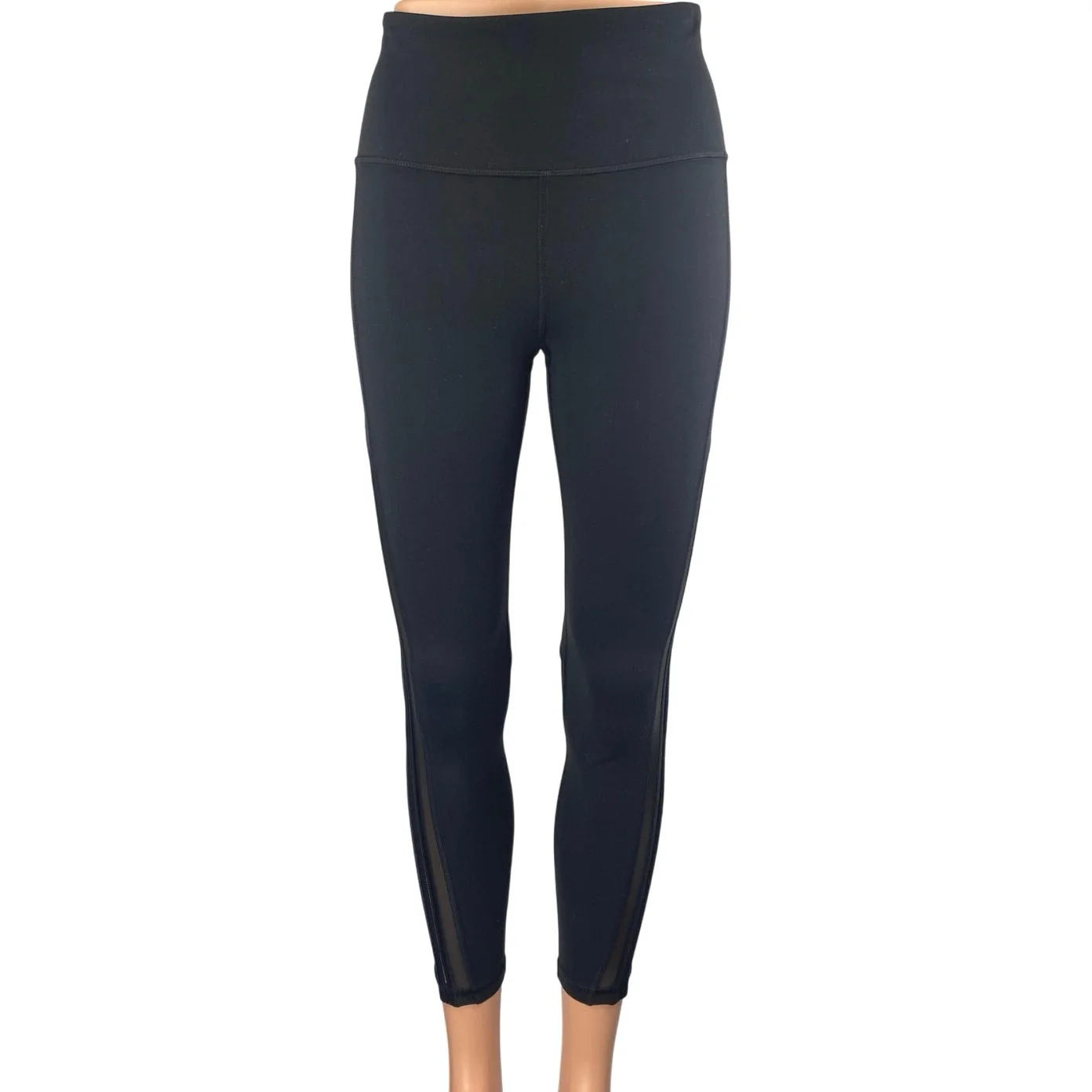 Athleta Womens Black High Waist Skinny Athletic Yoga Activewear Leggings Pants S