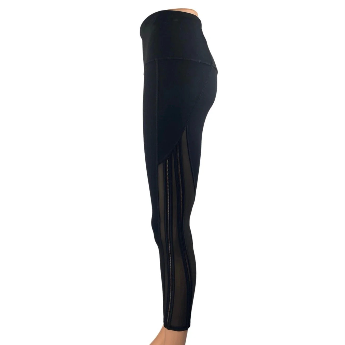 Athleta Womens Black High Waist Skinny Athletic Yoga Activewear Leggings Pants S - Image 2
