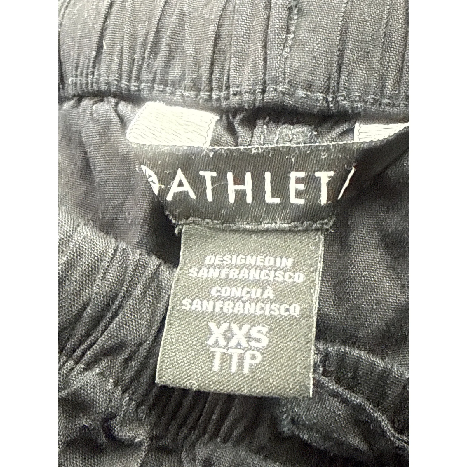 Athleta Women's Black Linen High Rise Lounge Wide Leg Palazzo Trousers Pants XXS - Image 4