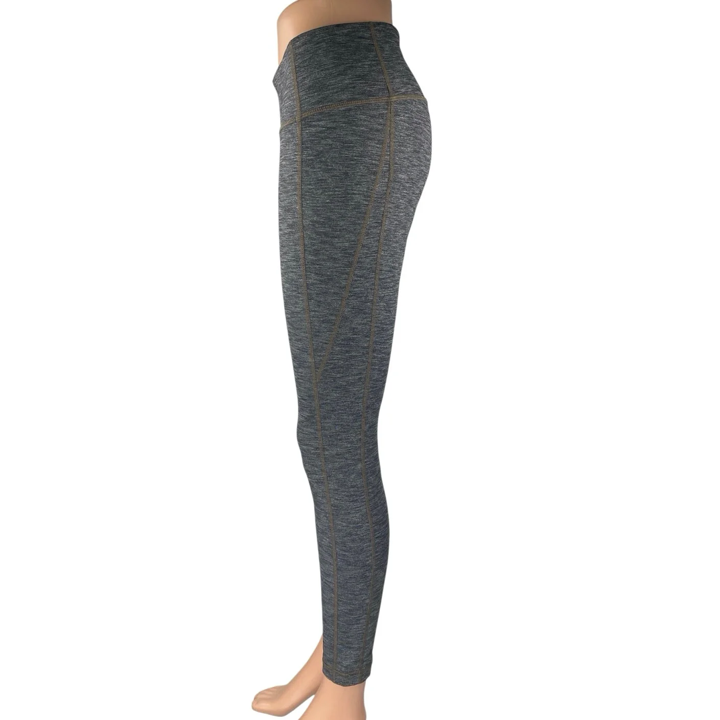 Athleta Women's Gray Mid Rise Activewear Fitness Workout Yoga Leggings Pants M - Image 2