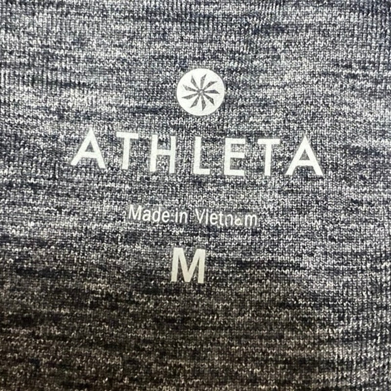 Athleta Women's Gray Mid Rise Activewear Fitness Workout Yoga Leggings Pants M - Image 4