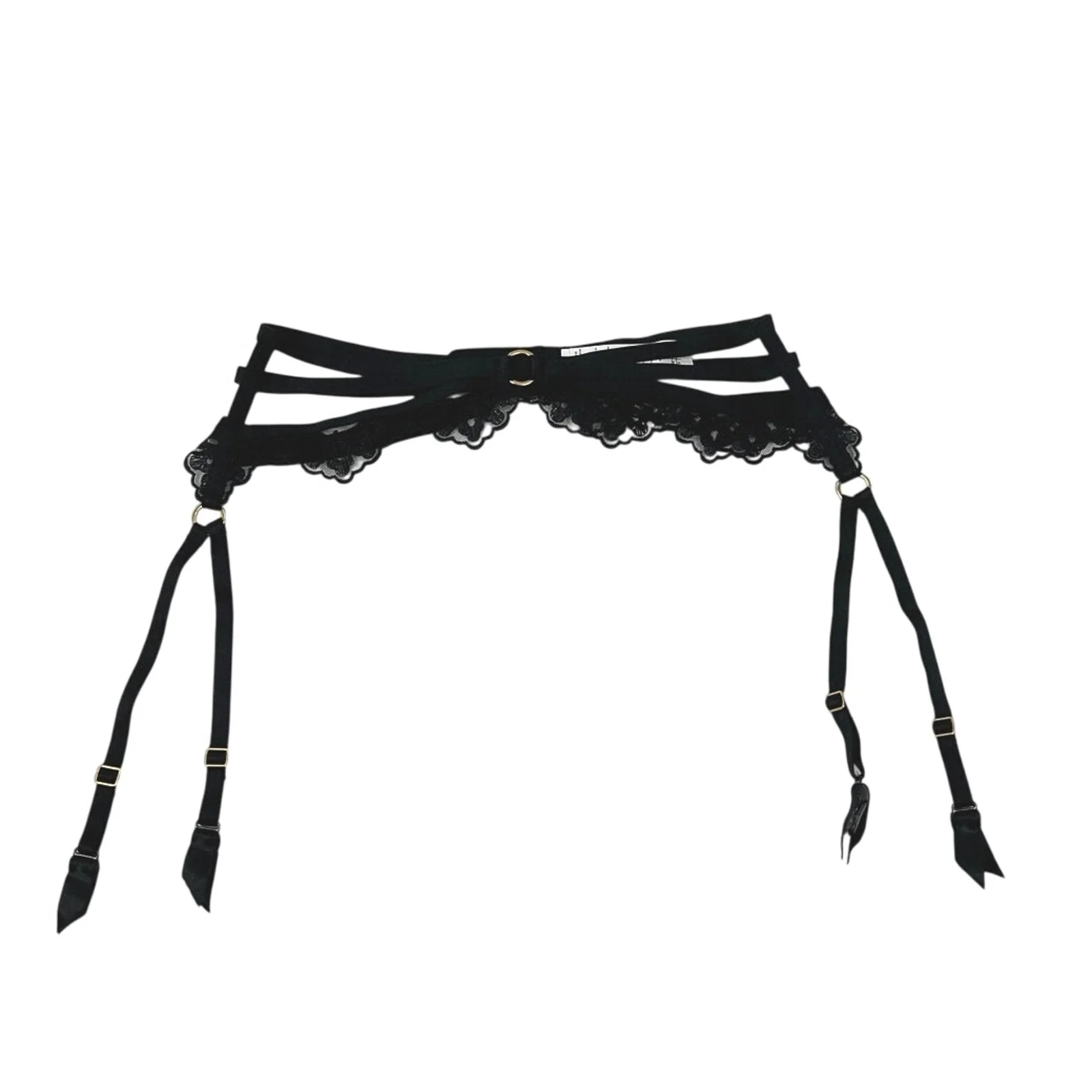 Aubade Women's Black Lace Sheer Corset Garter Belt Waist Cincher Lingerie Size S - Image 3