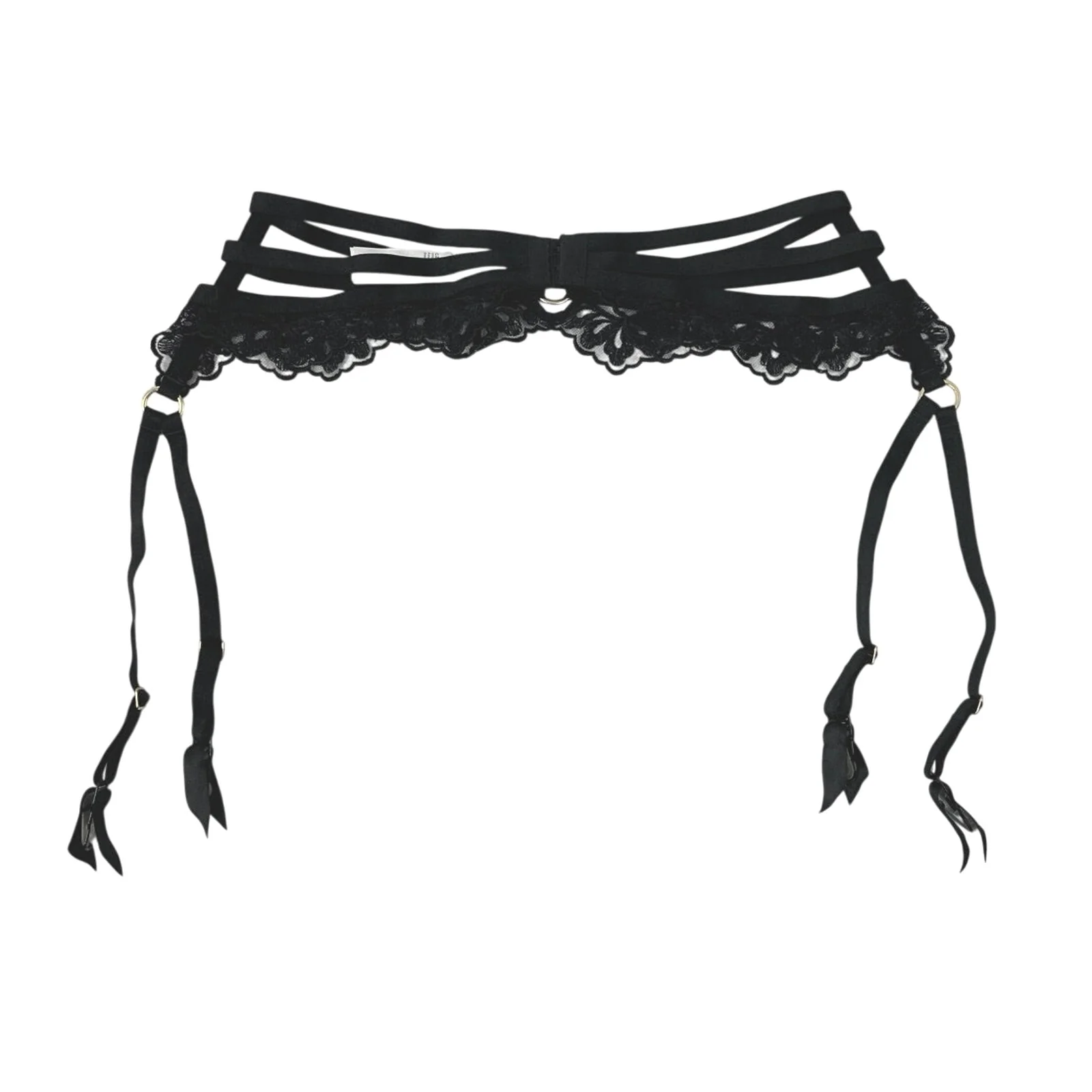 Aubade Women's Black Lace Sheer Corset Garter Belt Waist Cincher Lingerie Size S - Image 4