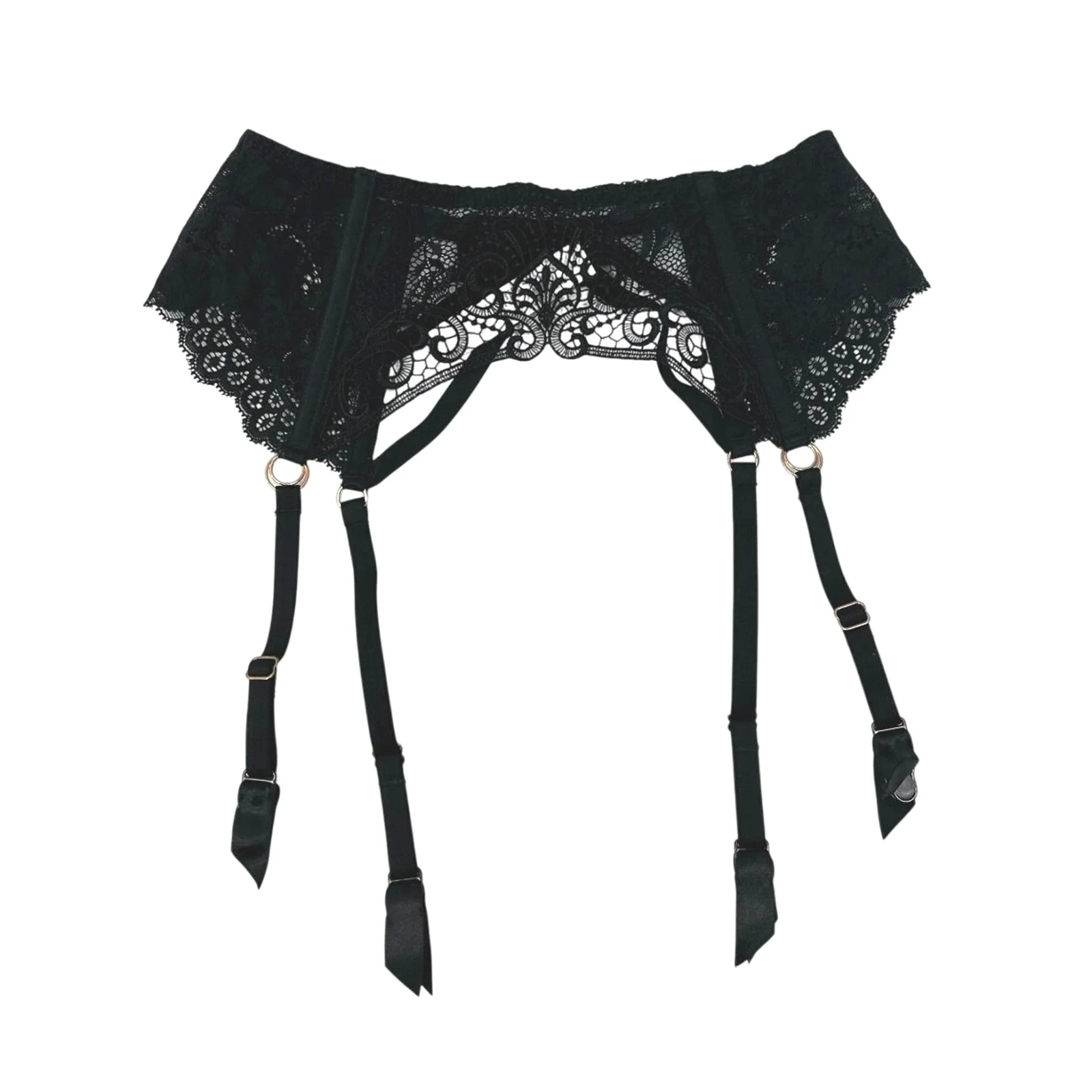 Aubade Women's Black Lace Sheer Corset Garter Belt Waist Cincher Lingerie Size S - Image 3