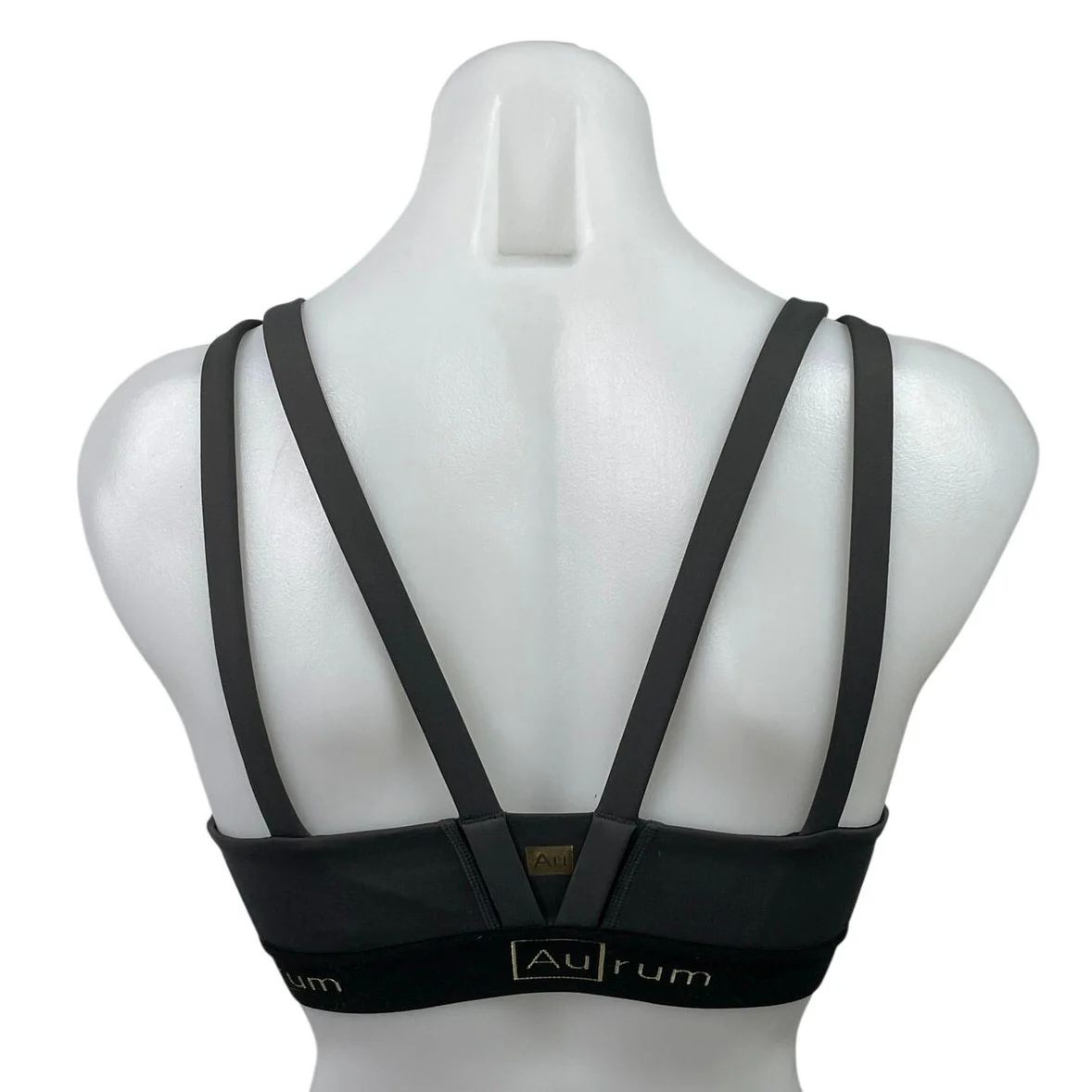 Aurum Women's Black Strappy Yoga Athletic Work Out Sports Bra Crop Tank Top XXS - Image 3