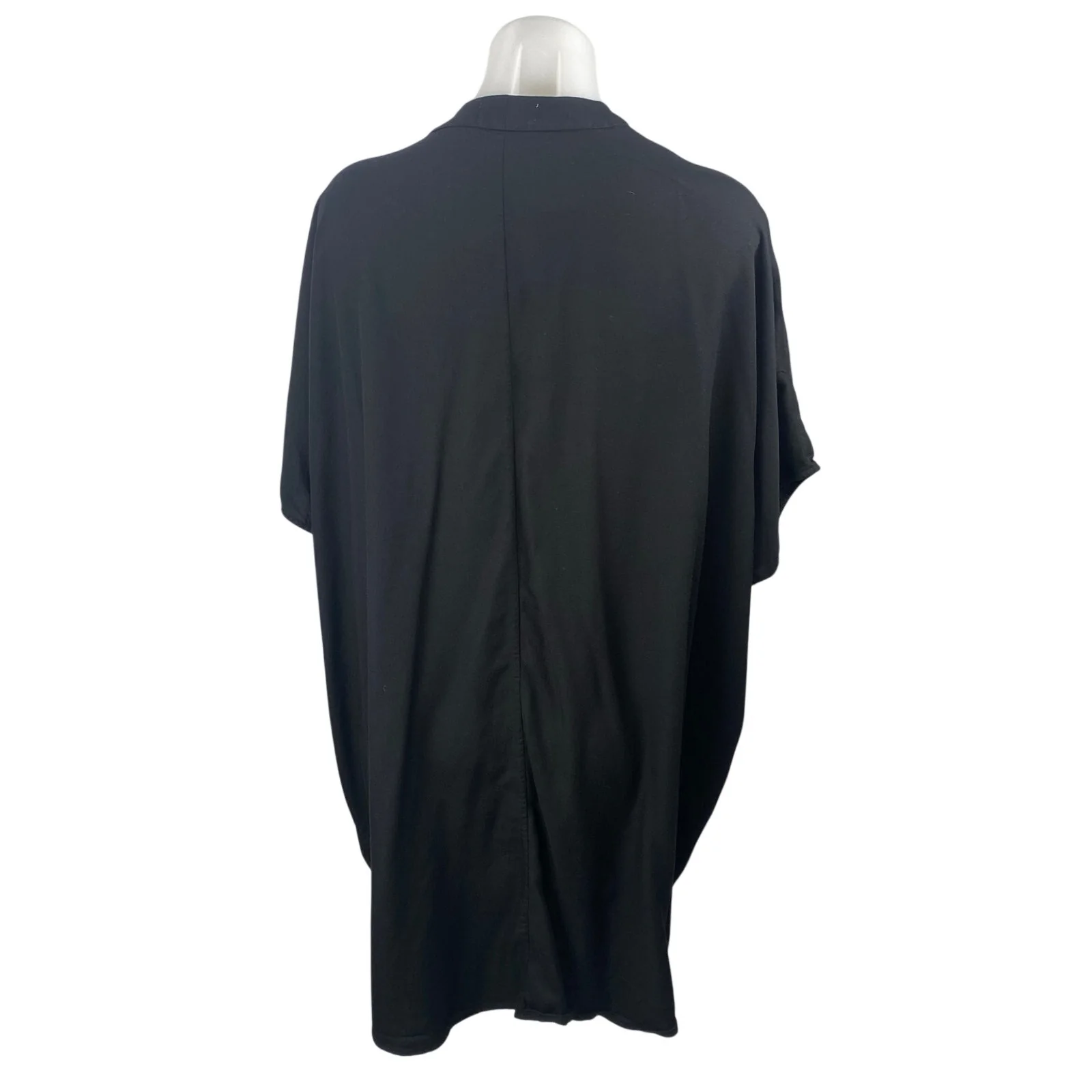 Azure Skies Women's Black V Neck Open Front Tunic Kaftan Blouse Top Size XXS/XS - Image 4