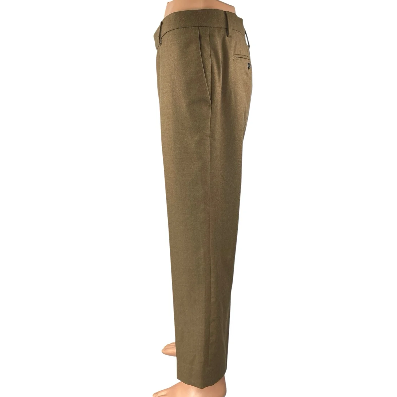 Banana Republic 100% Wool Men's Brown Straight Tapered Trousers Dress Pants 36 - Image 2