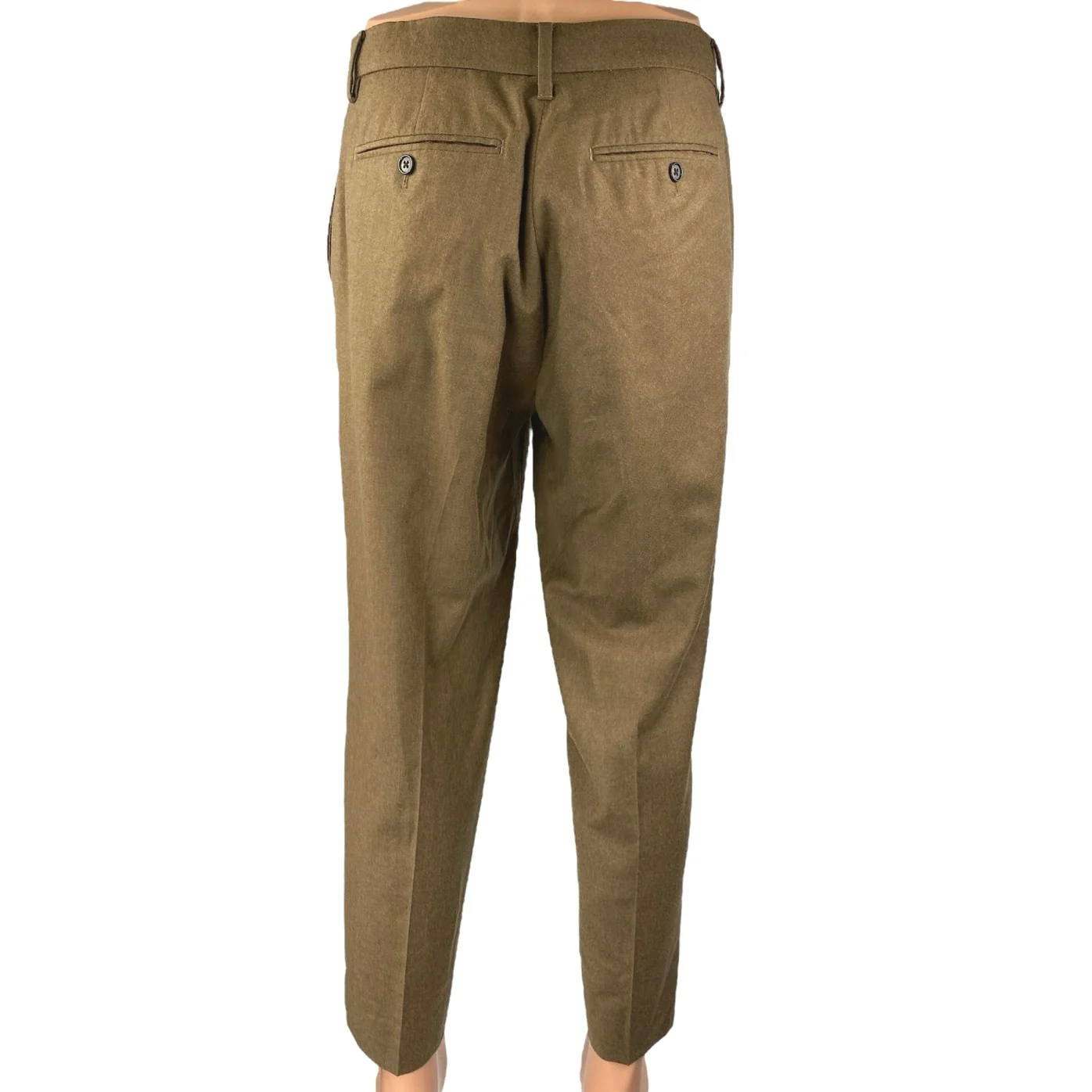 Banana Republic 100% Wool Men's Brown Straight Tapered Trousers Dress Pants 36 - Image 3