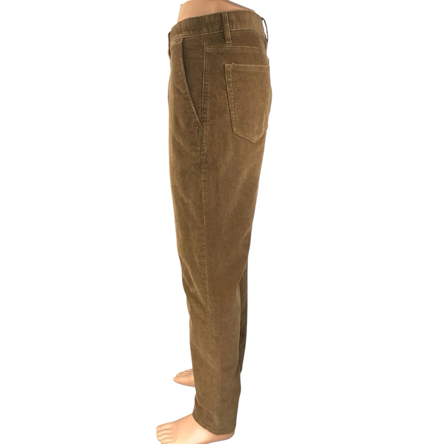 Banana Republic Aidan Men's Brown Corduroy High Waist Straight Trousers Pants 32 - Image 2