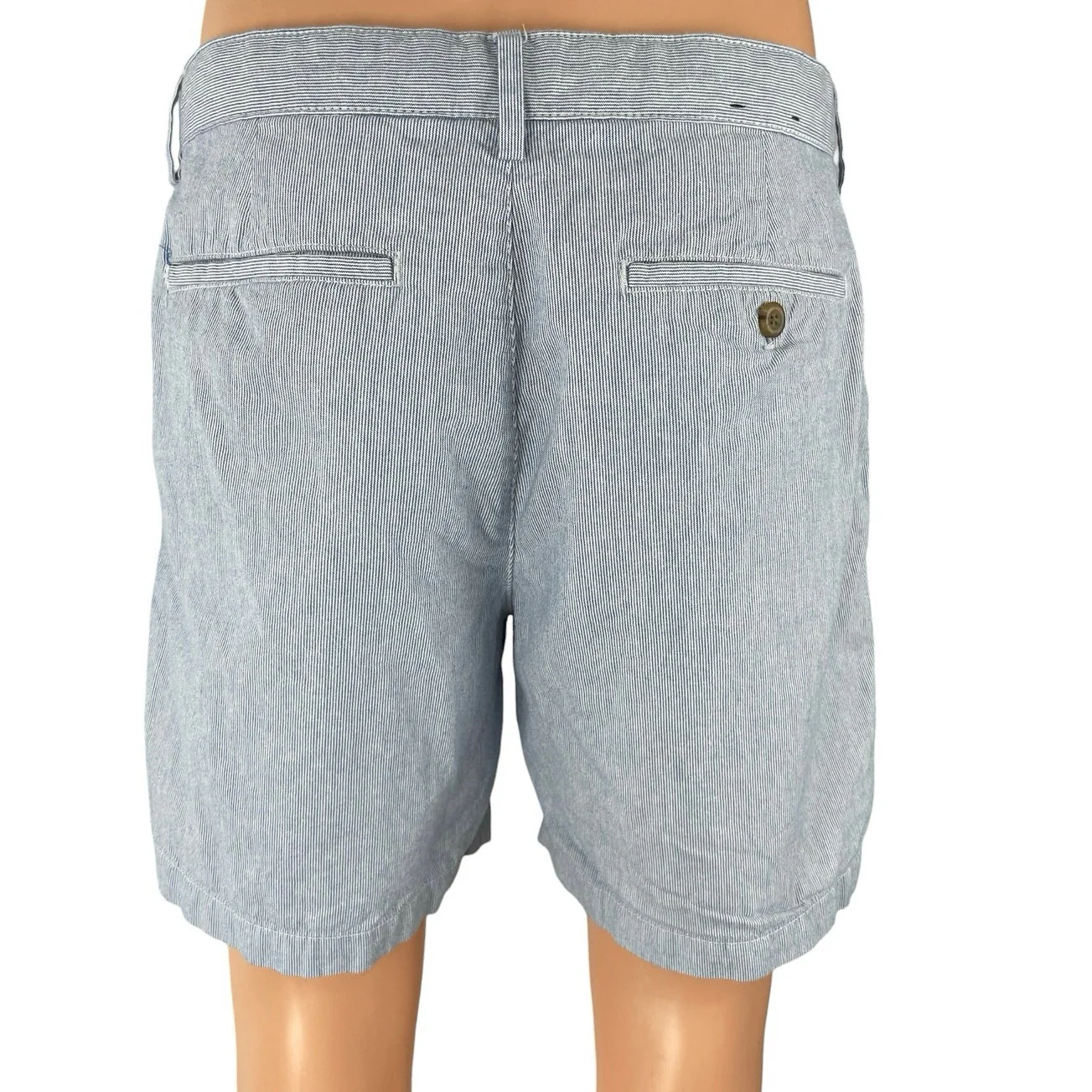 Banana Republic Aiden Seersucker Men's Stripe High Rise Chino Bermuda Shorts 33 - Image 3