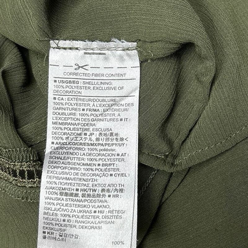 Banana Republic Army Green Ruched Pintuck Bateau Sleeveless Blouse Top Size S - Image 8