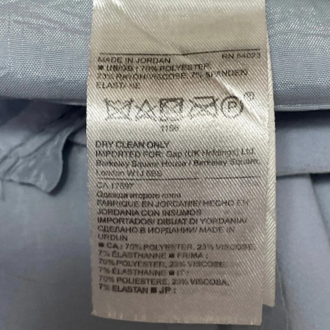 Banana Republic Avery Women's Blue High Rise Straight Leg Trousers Pants Size 14 - Image 6