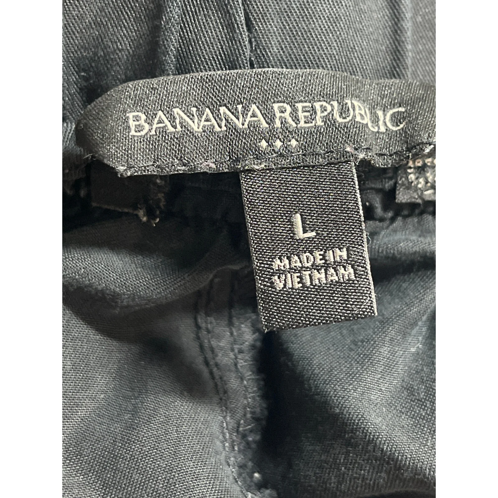Banana Republic Blue High Waisted Drawstring Tapered Leg Cargo Jogger Pants Sz L - Image 4