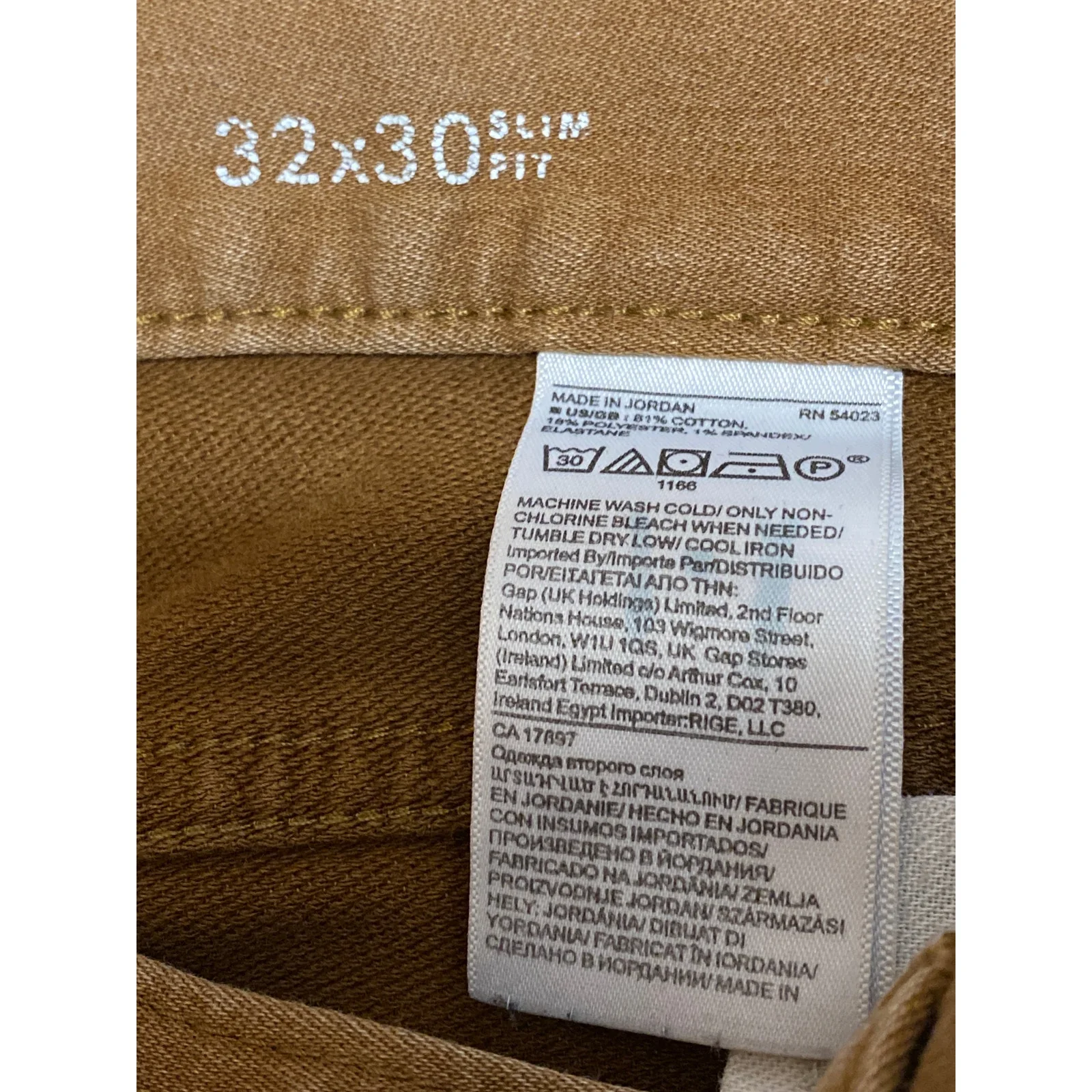 Banana Republic Brown High Waisted Straight Leg Chino Khaki Trousers Pants 32x30 - Image 5