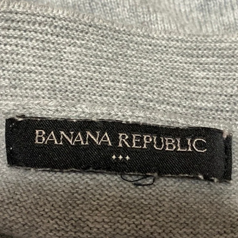 Banana Republic Gray Chevron Long Sleeve Zip Up Cardigan Sweater Top Size M - Image 3