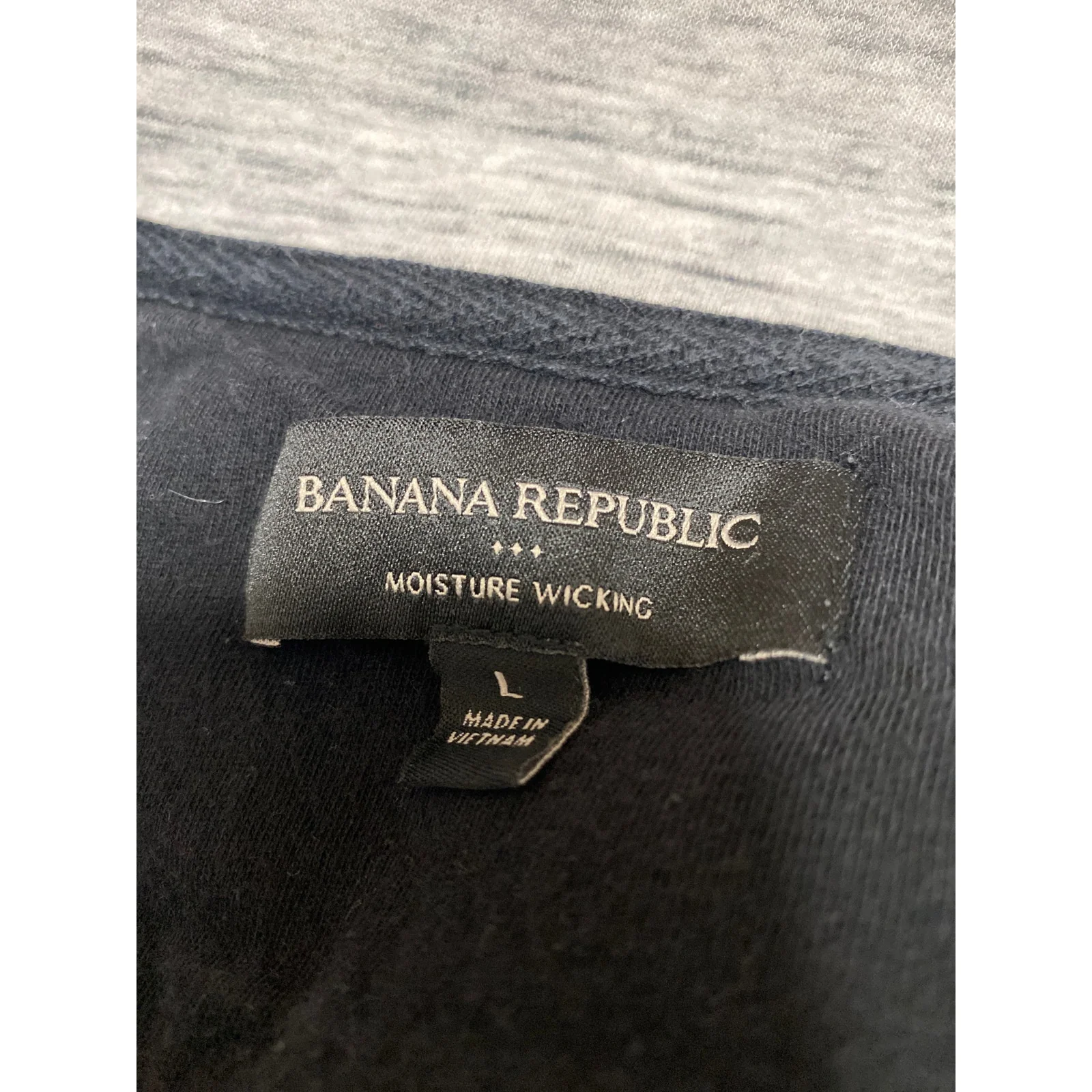 Banana Republic Gray Heathered 1/4 Zip Long Sleeve Sweatshirt Sweater Top Size L - Image 4