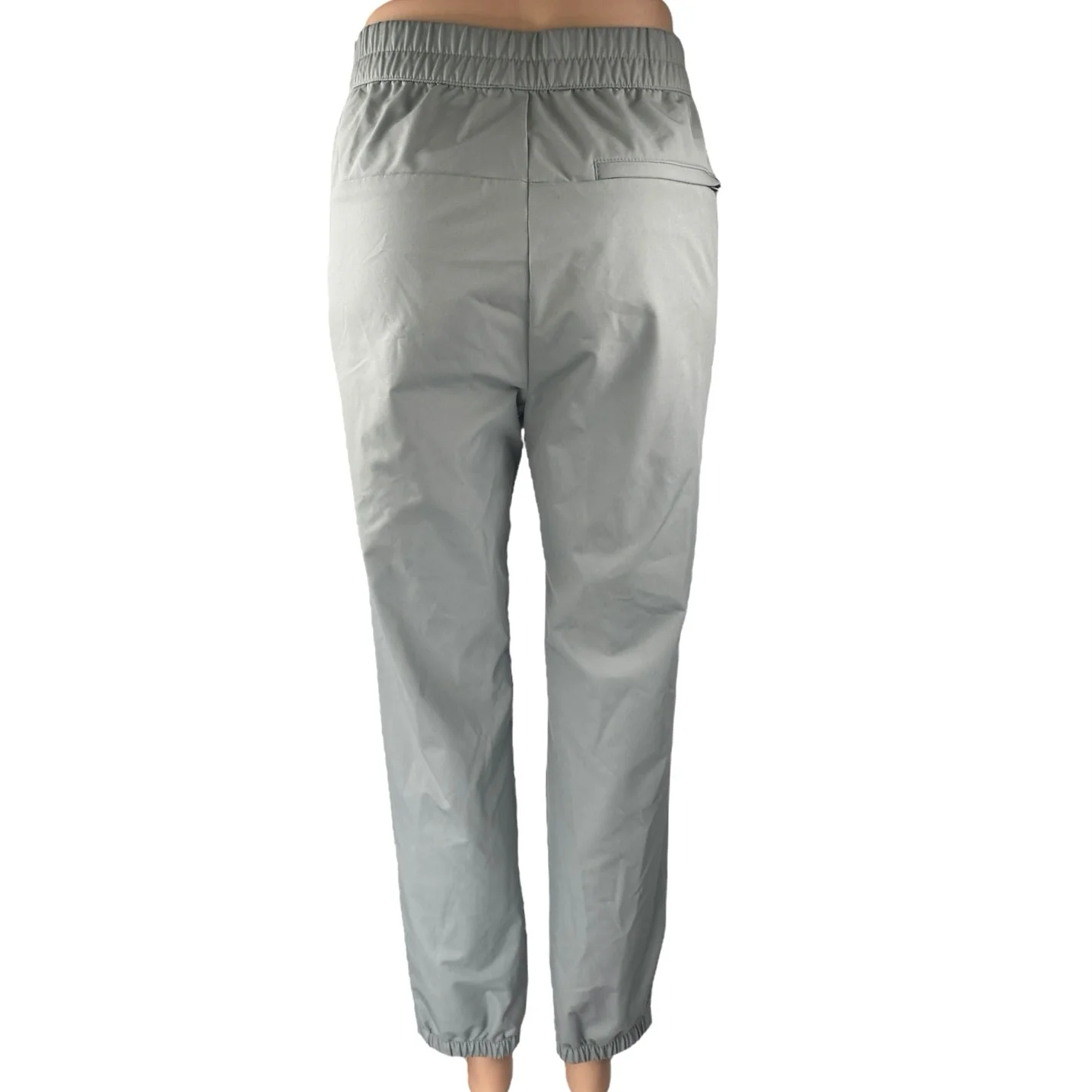 Banana Republic Gray High Waist Straight Leg Chino Khaki Trousers Dress Pants 32 - Image 3