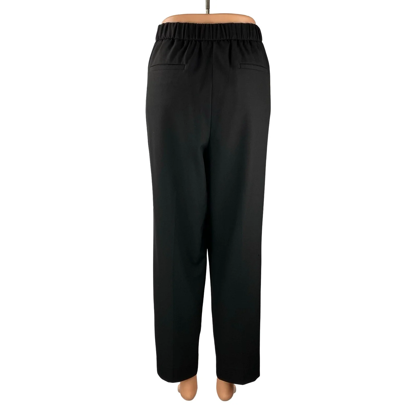 Banana Republic Hayden Black High Rise Straight Wide Leg Trousers Dress Pants 12 - Image 4