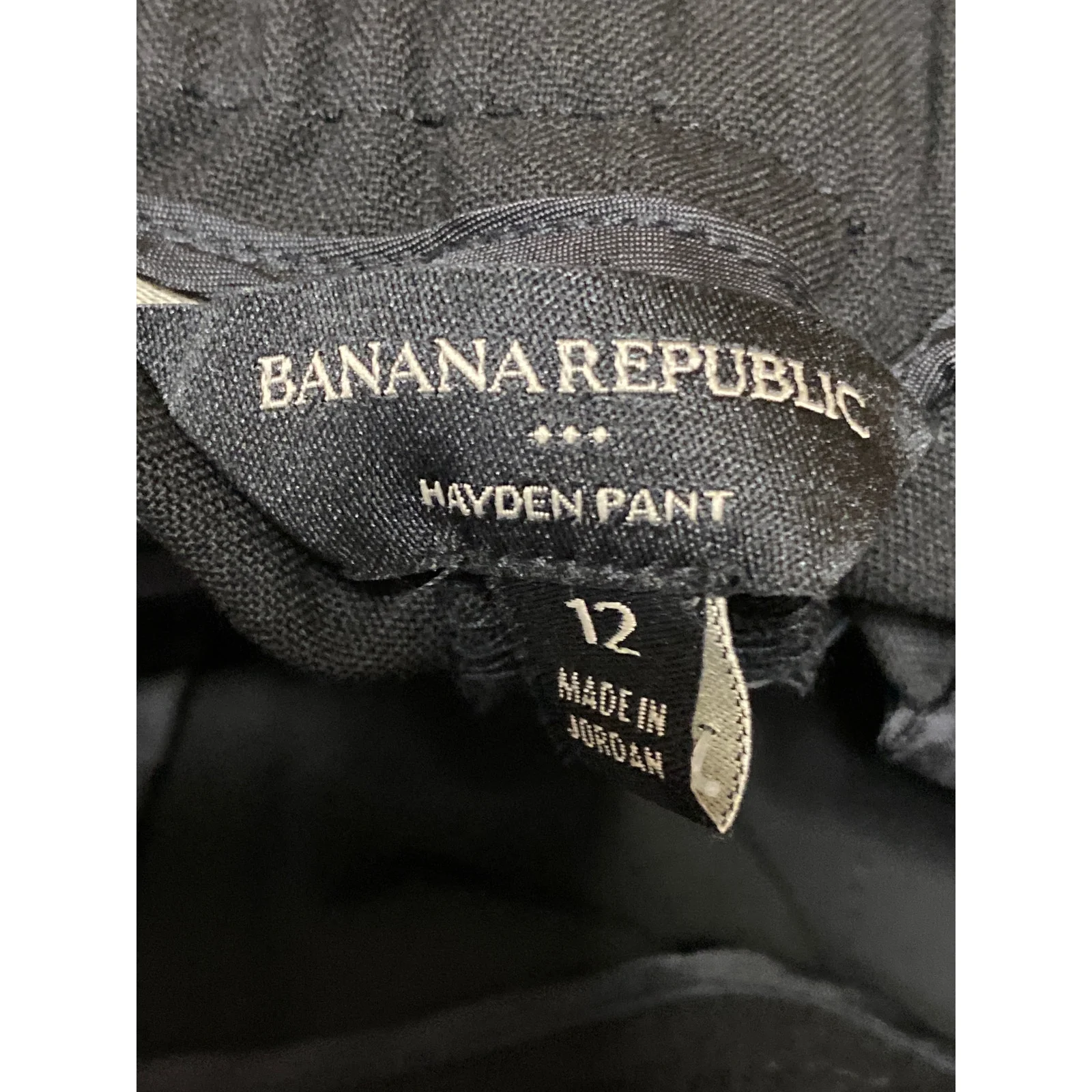 Banana Republic Hayden Black High Rise Straight Wide Leg Trousers Dress Pants 12 - Image 5