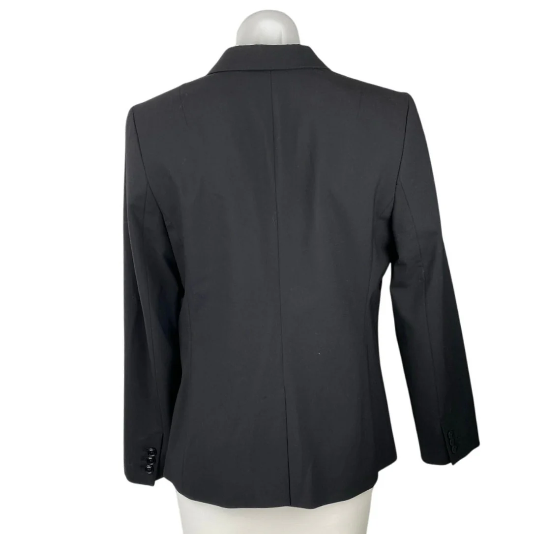 Banana Republic Long & Lean Black Button Long Sleeve Blazer Coat Jacket Size 6 - Image 3