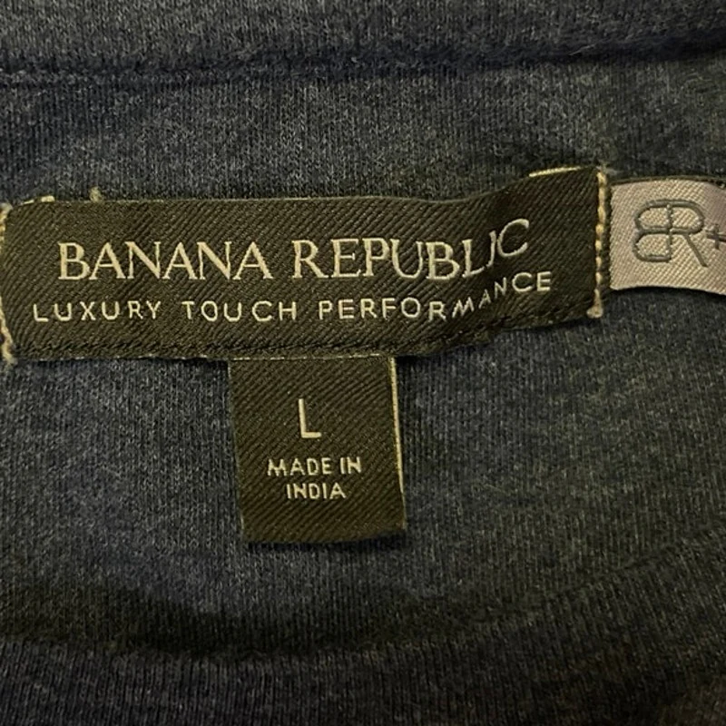 Banana Republic Luxury Touch Men's Blue Short Sleeve Performance T-Shirt Top L - Image 3