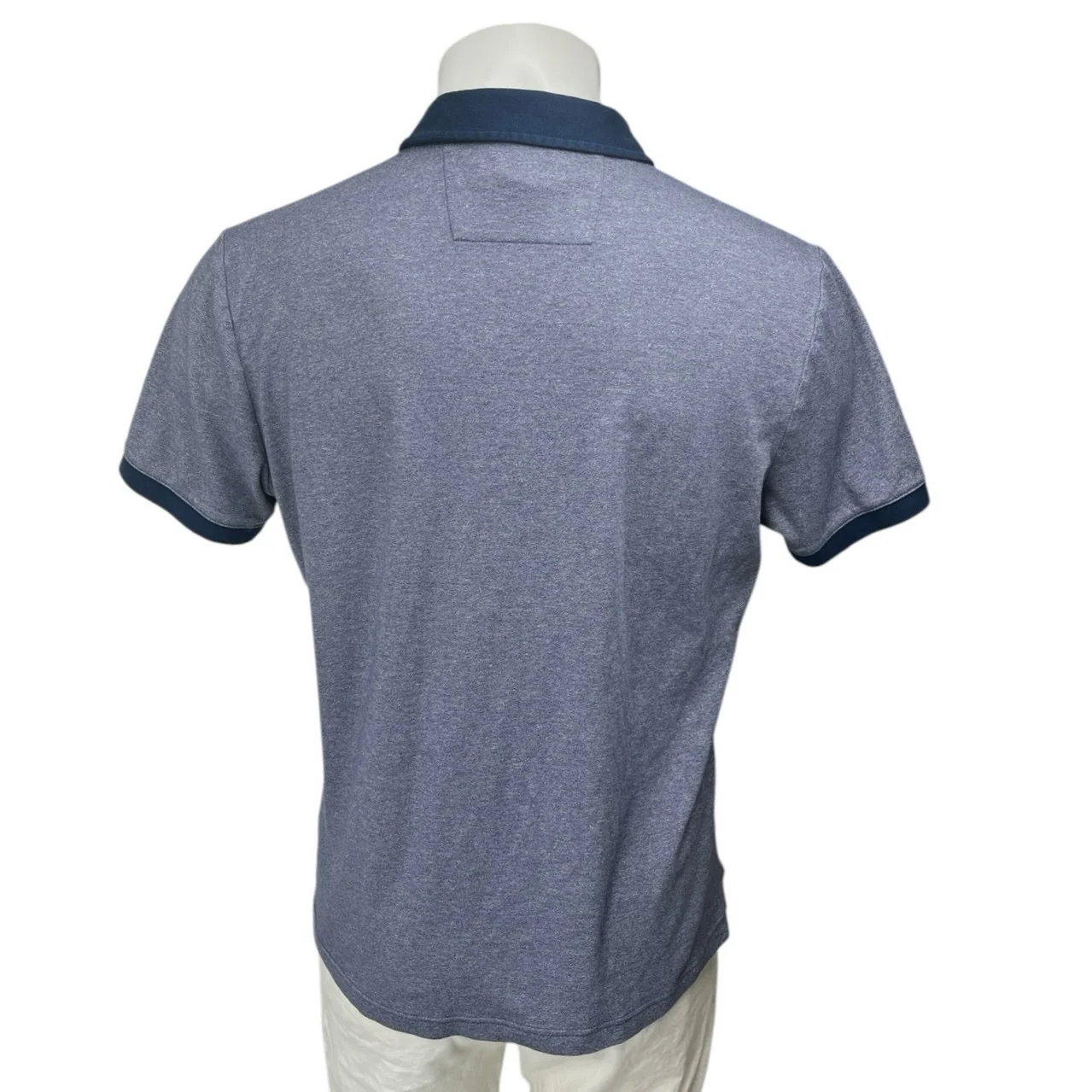 Banana Republic Luxury Touch Men's Navy Short Sleeve Collar Polo Shirt Top Sz L - Image 2