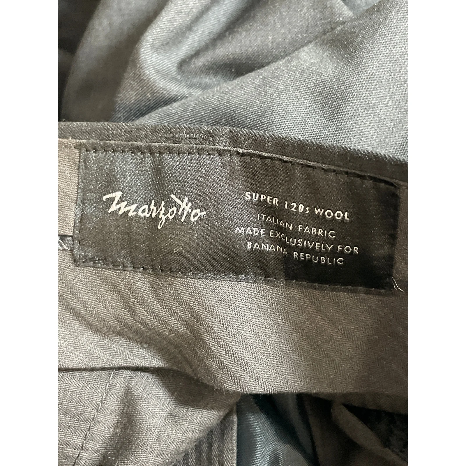 Banana Republic Marzotto Wool High Rise Slim Straight Trousers Dress Pants 32x32 - Image 6